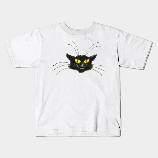 Long Whiskers Cat Kids T-Shirt by CANJ72